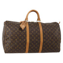 LOUIS VUITTON Monogram Keepall 55 Boston Bag M41424 LV Auth 196969V-1