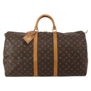 LOUIS VUITTON Monogram Keepall 55 Boston Bag M41424 LV Auth 196969V-2