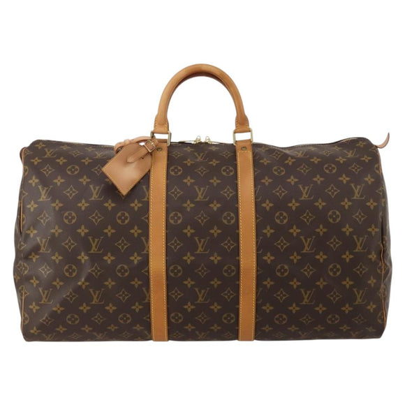 LOUIS VUITTON Monogram Keepall 55 Boston Bag M41424 LV Auth 196969V