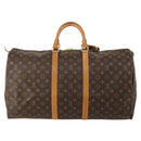 LOUIS VUITTON Monogram Keepall 55 Boston Bag M41424 LV Auth 196969V-3