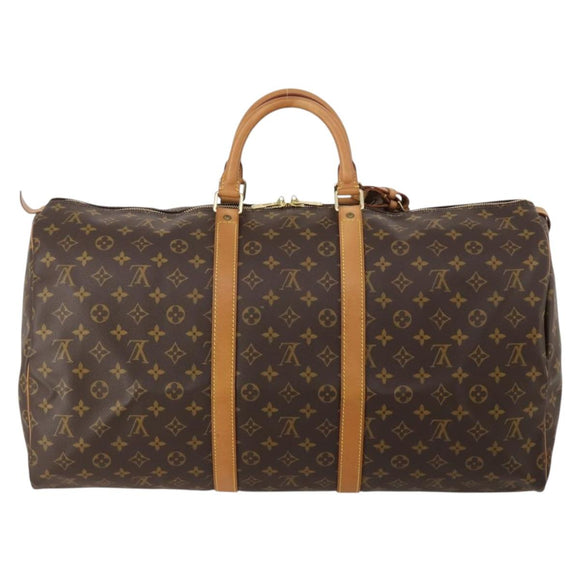 LOUIS VUITTON Monogram Keepall 55 Boston Bag M41424 LV Auth 196969V