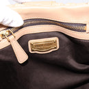 Miu Miu Matelasse Hand Bag Leather 2way Beige Gold Auth 196973V-19