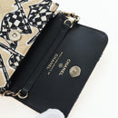 CHANEL Mini Matelasse Chain Shoulder Pouch Satin Beige Silver CC Auth 196975M-15