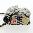 CHANEL Mini Matelasse Chain Shoulder Pouch Satin Beige Silver CC Auth 196975M-4