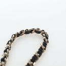CHANEL Mini Matelasse Chain Shoulder Pouch Satin Beige Silver CC Auth 196975M-8
