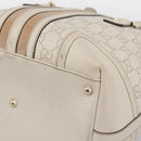GUCCI GG Canvas Guccissima Hand Bag Leather White Gold 146002 Auth 196977V-9