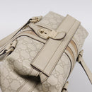 GUCCI GG Canvas Guccissima Hand Bag Leather White Gold 146002 Auth 196977V-6