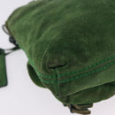 BALENCIAGA Chain Hand Bag Suede Green Auth 196979-13
