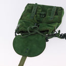BALENCIAGA Chain Hand Bag Suede Green Auth 196979-18