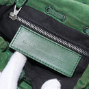BALENCIAGA Chain Hand Bag Suede Green Auth 196979-20