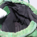 BALENCIAGA Chain Hand Bag Suede Green Auth 196979-23