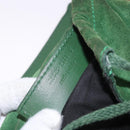 BALENCIAGA Chain Hand Bag Suede Green Auth 196979-27