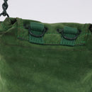 BALENCIAGA Chain Hand Bag Suede Green Auth 196979-4