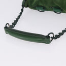 BALENCIAGA Chain Hand Bag Suede Green Auth 196979-8