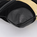 GUCCI Interlocking G Shoulder Bag Velor Black Gold 115568 Auth 196980V-11