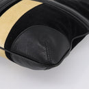 GUCCI Interlocking G Shoulder Bag Velor Black Gold 115568 Auth 196980V-12