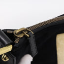 GUCCI Interlocking G Shoulder Bag Velor Black Gold 115568 Auth 196980V-14