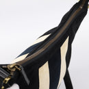 GUCCI Interlocking G Shoulder Bag Velor Black Gold 115568 Auth 196980V-6