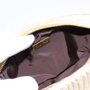Miu Miu Matelasse Clutch Bag Leather Gold Auth 196981A-11