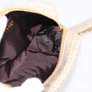 Miu Miu Matelasse Clutch Bag Leather Gold Auth 196981A-19