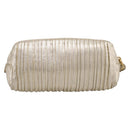 Miu Miu Matelasse Clutch Bag Leather Gold Auth 196981A-2