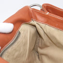 CELINE Shoulder Bag Leather Brown Silver Auth 196983-21