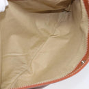CELINE Shoulder Bag Leather Brown Silver Auth 196983-25