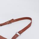CELINE Shoulder Bag Leather Brown Silver Auth 196983-14