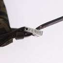 FENDI Zucca Canvas Mamma Baguette Shoulder Bag Brown Black Auth 196984-9