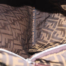 FENDI Zucca Canvas Mamma Baguette Shoulder Bag Brown Black Auth 196984-11