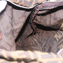FENDI Zucca Canvas Mamma Baguette Shoulder Bag Brown Black Auth 196984-20
