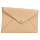 LOUIS VUITTON Nomad leather Clutch Bag Beige LV Auth 196985V-1