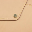LOUIS VUITTON Nomad leather Clutch Bag Beige LV Auth 196985V-12