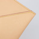 LOUIS VUITTON Nomad leather Clutch Bag Beige LV Auth 196985V-13