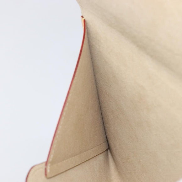 LOUIS VUITTON Nomad leather Clutch Bag Beige LV Auth 196985V