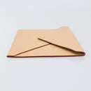 LOUIS VUITTON Nomad leather Clutch Bag Beige LV Auth 196985V-4