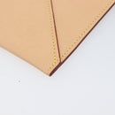 LOUIS VUITTON Nomad leather Clutch Bag Beige LV Auth 196985V-8