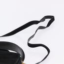 Salvatore Ferragamo Gancini Shoulder Bag Suede 2way Black Gold Auth 196987-15
