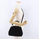 Salvatore Ferragamo Gancini Shoulder Bag Suede 2way Black Gold Auth 196987-28