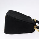 Salvatore Ferragamo Gancini Shoulder Bag Suede 2way Black Gold Auth 196987-3