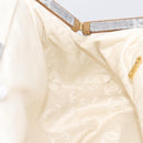 CHANEL Tote Bag Canvas Gray Gold CC Auth 196989V-18
