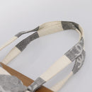 CHANEL Tote Bag Canvas Gray Gold CC Auth 196989V-8