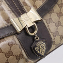 GUCCI GG Canvas GG Crystal Bag Coated Canvas Beige Gold 181483 Auth 196990-10