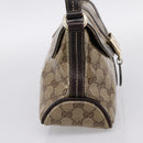 GUCCI GG Canvas GG Crystal Bag Coated Canvas Beige Gold 181483 Auth 196990-3