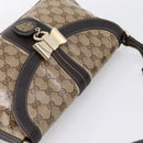 GUCCI GG Canvas GG Crystal Bag Coated Canvas Beige Gold 181483 Auth 196990-6