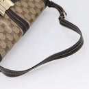 GUCCI GG Canvas GG Crystal Bag Coated Canvas Beige Gold 181483 Auth 196990-7