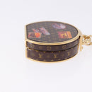 LOUIS VUITTON Monogram Porte Cles Boite Chapeau metal Gold M63089 Auth 196993M-15