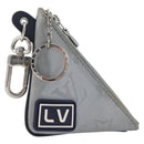 LOUIS VUITTON Monogram satellite Porte Cles Charm Silver MP2217 LV Auth 196994A-1