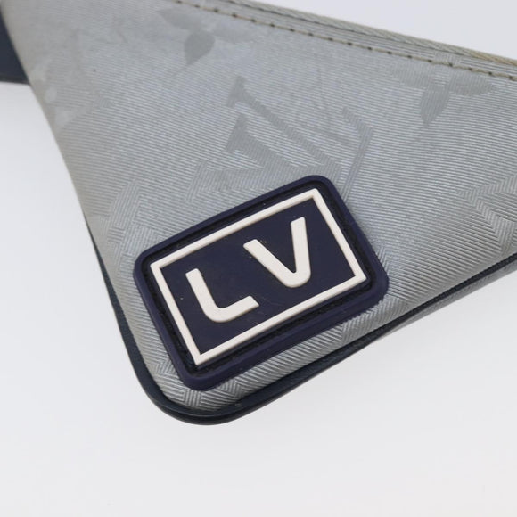 LOUIS VUITTON Monogram satellite Porte Cles Charm Silver MP2217 LV Auth 196994A