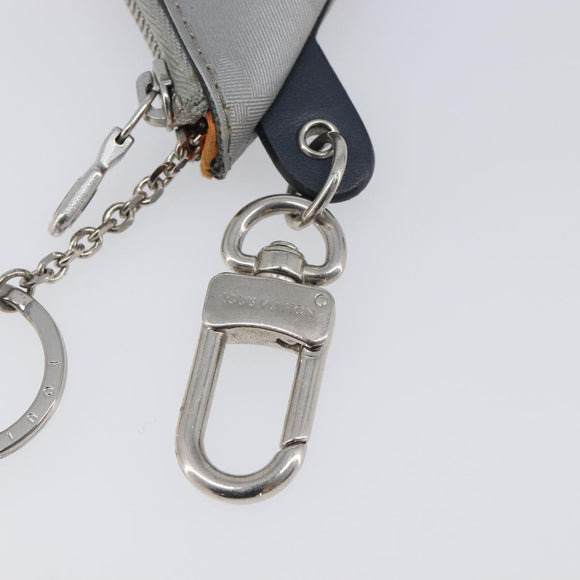 LOUIS VUITTON Monogram satellite Porte Cles Charm Silver MP2217 LV Auth 196994A